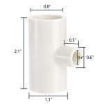 Hedume 40 Pack Chicken Waterer PVC Tee Fittings, PVC Tee Fittings for Threaded Poultry Nipples Chicken Water Drinker and Feeder Cups, Fully Automatic Poultry Waterers