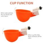 MODUODUO Automatic Drinker Cups with Nipple Drinking 12 Sets for Bird Poultry Upgraded Chicken Waterer Pigeon Quail