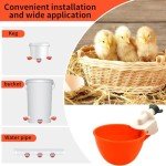 MODUODUO Automatic Drinker Cups with Nipple Drinking 12 Sets for Bird Poultry Upgraded Chicken Waterer Pigeon Quail