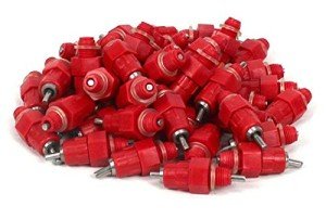 KISEER 30 Pack Automatic Chicken Waterer Poultry Water Nipple Drinker Feeders Hen Duck Screw Style