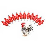 KISEER 30 Pack Automatic Chicken Waterer Poultry Water Nipple Drinker Feeders Hen Duck Screw Style