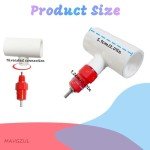 (10 Pack) Chicken Waterer Nipples + PVC Tee Fittings for 1/2" PVC Piping, Horizontal Poultry Nipples & Tees, DIY Chicken Watering System for Geese, Rabbits, Ducks