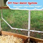 (10 Pack) Chicken Waterer Nipples + PVC Tee Fittings for 1/2" PVC Piping, Horizontal Poultry Nipples & Tees, DIY Chicken Watering System for Geese, Rabbits, Ducks