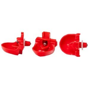 RentACoop DIY Waterer Kit - Horizontal Nipples with Dribble Dish and Installation Tool - Great for Chickens, Turkeys, Peafowl, and Other Poultry - 12 Pack