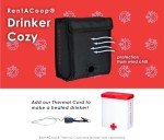 RentACoop Winter Drinking Accessory Kit for 64oz/2L Poultry Drinkers - Insulated Drinker Cover, Thermal Drinker Cord & Horizontal Nipple - Great for Poultry like Chickens, Turkeys and Quail