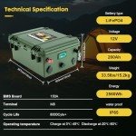 GuaiGLong 12V 200Ah LiFePO4 Battery,Marine Battery Built-in 150A BMS 2560Wh,8000+ Deep Cycle Lithium Batteries 12V for Trolling Motor,Camping,RV,Solar