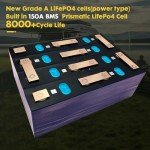 GuaiGLong 12V 200Ah LiFePO4 Battery,Marine Battery Built-in 150A BMS 2560Wh,8000+ Deep Cycle Lithium Batteries 12V for Trolling Motor,Camping,RV,Solar