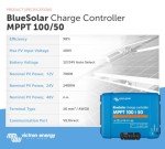 Victron Energy BlueSolar MPPT Solar Charge Controller - Charge Controllers for Solar Panels - 100V, 50 amp, 12/24-Volt