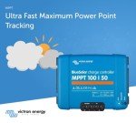 Victron Energy BlueSolar MPPT Solar Charge Controller - Charge Controllers for Solar Panels - 100V, 50 amp, 12/24-Volt