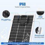 ECO-WORTHY 400W Solar Panels 4pcs 100 Watt 12 Volt Monocrystalline Solar Panel Module for Off Grid PV Power for Home, Camping, Boat, Shed Farm, RV