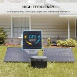 EF ECOFLOW 100W 12V Solar Panel, High Efficiency Monocrystalline PV Modules, IP68 Waterproofing, Ideal for RV& Marine Rooftop, Farm Battery, Power Kits & Ecosystem