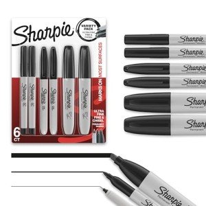 Quail Equipment: Sharpie Markers Variety Pack, 6 Count