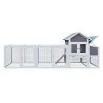 Chicken Coop with Nest Box, 122 inches, Removable Tray, Houses 6 Chickens, Waterproof Roof