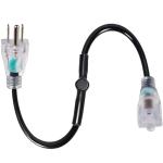 Thermostat Controlled Extension Cord,32°F(0 Degree) Auto On/50°F(10 Degree) Thermostat Controlled Outlet for Heat Cable Controller,Compatible with Any Outdoor Thermostat Plug Outlet