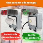 Thermostat Controlled Extension Cord,32°F(0 Degree) Auto On/50°F(10 Degree) Thermostat Controlled Outlet for Heat Cable Controller,Compatible with Any Outdoor Thermostat Plug Outlet