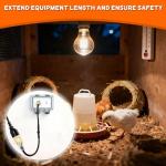 Thermostat Controlled Extension Cord,32°F(0 Degree) Auto On/50°F(10 Degree) Thermostat Controlled Outlet for Heat Cable Controller,Compatible with Any Outdoor Thermostat Plug Outlet