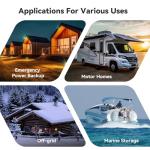 Power Queen 12V 200Ah PLUS LiFePO4 Battery, Built-in 200A BMS, 2560Wh Lithium Battery,Up To 15000 Cycles, Deep Cycle Battery for Off-Grid and Home Solar System, Marine, Trailer RV