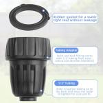 6PCS 1/2 Inch Drip Irrigation Tubing Faucet Adapter 3/4 Inch Female Pipe Thread to 1/2 Inch Drip Irrigation Tubing Adapter 3/4 Inch Faucet Connector Garden Hose Adapter