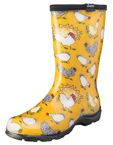 Daffodil Yellow Waterproof Mid-Calf Garden Boots