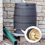 Joywayus 1/2" Female 3/4" Male Soild Brass Water Tank Connector Theaded Bulkhead Fitting With 2 Rubber Rings Stablizing