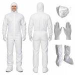Zimchado Hazmat Suits, Shoe Covers, Face Mask and A Pair of Nitrile Gloves all Included – 5 sizes Level III, Type A Coveralls (1 Pack, Medium)