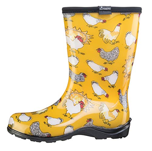 Daffodil Yellow Waterproof Mid-Calf Garden Boots