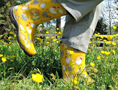 Daffodil Yellow Waterproof Mid-Calf Garden Boots