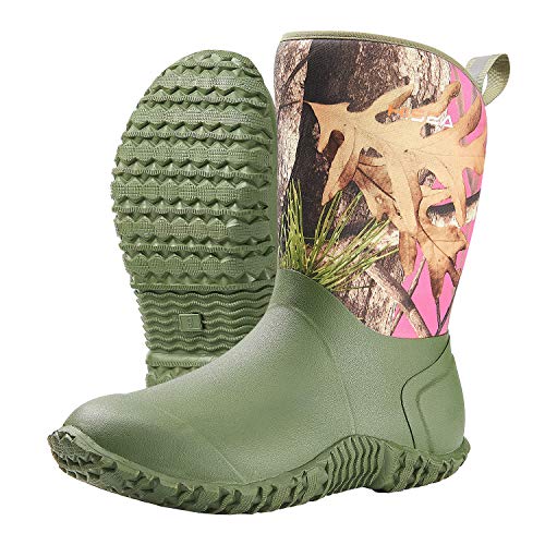 HISEA Women's Waterproof Garden Rubber Boots