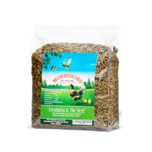 WORMSKING 5LB Dried Black Soldier Fly Larvae, More Calcium Than Dried Mealworms, High Protein Chicken Feed, BSFL, Poultry Treats