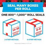 Scotch Heavy Duty Shipping and Moving Packing Tape, Clear, Packing and Moving Supplies, 1.88 in. x 22.2 yd., 6 Tape Rolls with Dispensers
