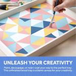 Wood Canvas Cradled 8 x 12 inch, Pack of 3 Blank Wood Panels for Painting, DIY Signs, Framing, Shadow Box, & Tray Crafts, by Woodpeckers