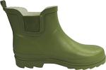 Matte Olive Waterproof Ankle Rain Boots, Size 9