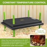 Shaledig Chick Brooder Heater Plate, Brooder Plate for Chicks with Adjustable Height & Temperature Display for Baby Chick&Duck, 30W Constant Temperature Control Chick Warmer for Energy Saving(12"x16")