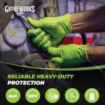 Heavy-Duty Green Nitrile Disposable Gloves, X-Large
