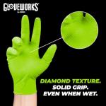 Heavy-Duty Green Nitrile Disposable Gloves, X-Large