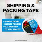 Scotch Heavy Duty Shipping and Moving Packing Tape, Clear, Packing and Moving Supplies, 1.88 in. x 54.6 yd., 4 Tape Rolls with 4 Dispensers