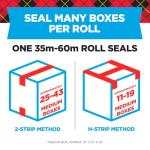 Scotch Heavy Duty Shipping and Moving Packing Tape, Clear, Packing and Moving Supplies, 1.88 in. x 54.6 yd., 4 Tape Rolls with 4 Dispensers