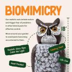 Dalen Rotating Head Fake Owl Decoy to Scare Birds Away from Gardens, Rooftops, and Patios - Scarecrow Provides Chemical-Free Pest Control - Safe and Humane, 18" 360º Rotating Head