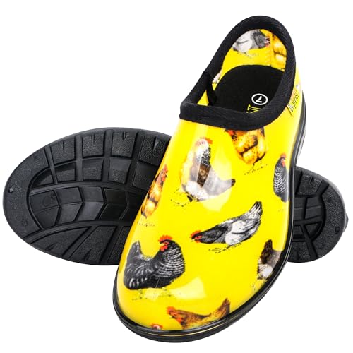 Yellow Waterproof Gardening Clogs for Women