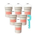 5 Gallon Bucket 6 Pcs with Lid - Commercial Grade, Food Safe, BPA Free Pail 6 PCS Pack with lid (White, 6 with lid) Great for All Purpose Usage.