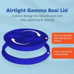 5 Gallon Bucket with Gamma Seal Screw on Airtight Lid, Food Grade Storage, Premium HPDE Plastic, BPA Free, Durable 90 Mil All Purpose Pail, Made in USA. 1 Count