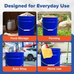 5 Gallon Bucket with Gamma Seal Screw on Airtight Lid, Food Grade Storage, Premium HPDE Plastic, BPA Free, Durable 90 Mil All Purpose Pail, Made in USA. 1 Count