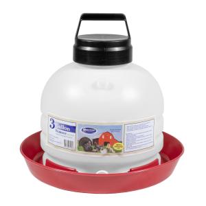 Farm Tuff Top Fill Plastic Poultry and Game Bird Fountain, 3 Gallon Capacity