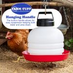 Farm Tuff Top Fill Plastic Poultry and Game Bird Fountain, 3 Gallon Capacity