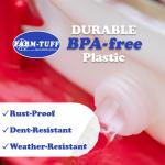 Farm Tuff Top Fill Plastic Poultry and Game Bird Fountain, 3 Gallon Capacity