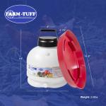Farm Tuff Top Fill Plastic Poultry and Game Bird Fountain, 3 Gallon Capacity