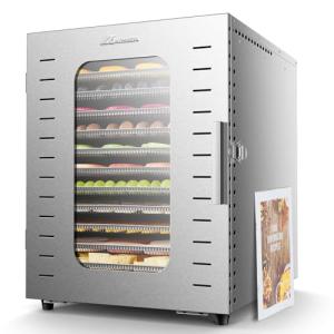 Ausegia Commercial Large 12 Trays Food Dehydrator, Usable Area up to 22.67ft², 1200W Full Stainless Steel Dryer Machine, up to 190℉ Temperature, for Meat, Fruit, Beef, Herbs, and Pet Food