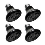 BNOSDM Reptile 75W Ceramic Heat Emitter,4 Pack Reptile Heat Lamp Bulbs,Non Light Emitting,Brooder Coop Heater Lamp Bulb for Amphibian Reptile Lizard Turtle Chicken