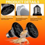 BNOSDM Reptile 75W Ceramic Heat Emitter,4 Pack Reptile Heat Lamp Bulbs,Non Light Emitting,Brooder Coop Heater Lamp Bulb for Amphibian Reptile Lizard Turtle Chicken