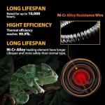 BNOSDM Reptile 75W Ceramic Heat Emitter,4 Pack Reptile Heat Lamp Bulbs,Non Light Emitting,Brooder Coop Heater Lamp Bulb for Amphibian Reptile Lizard Turtle Chicken